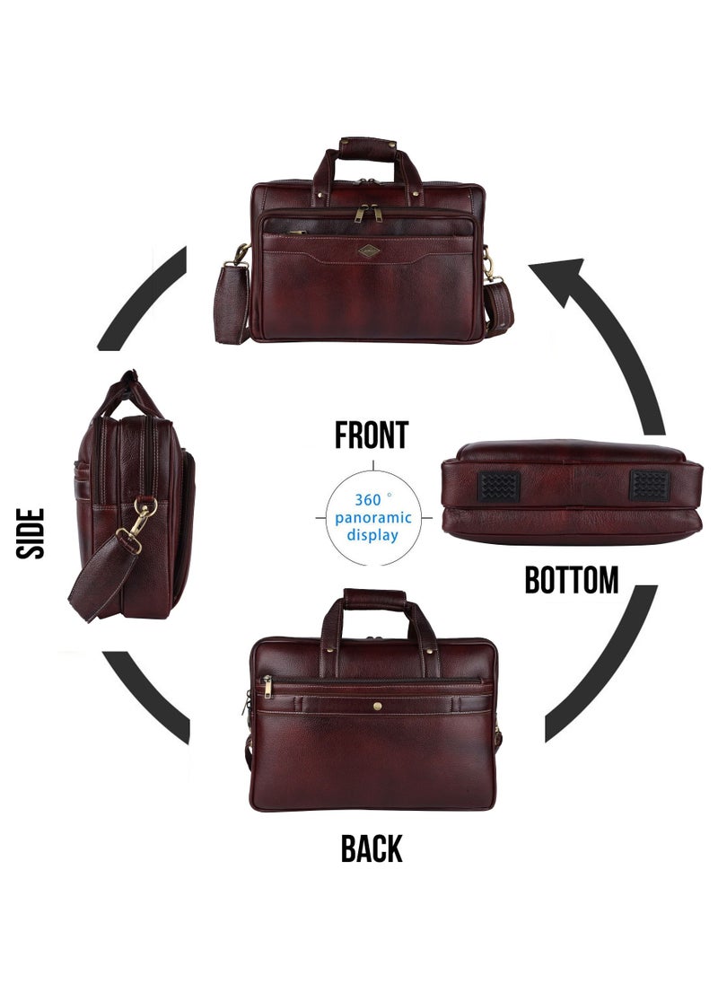 LAVERI LEATHER - Genuine Leather Office And Travel Document Laptop bag Style 437 C - Image 1