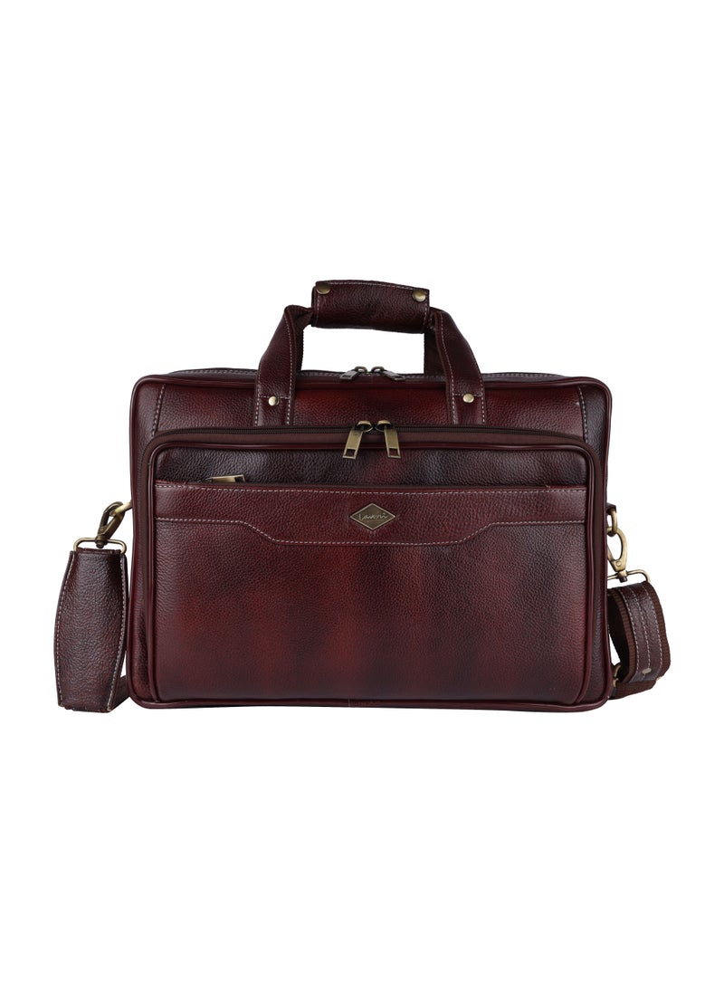 LAVERI LEATHER - Genuine Leather Office And Travel Document Laptop bag Style 437 C - Image 1