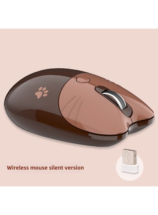 Ferris Hand M3 Wireless Mouse Girl Laptop Office Portable Unlimited Mouse Silent Cute Cute-Specifications:Brown Wireless Version  - Image 1