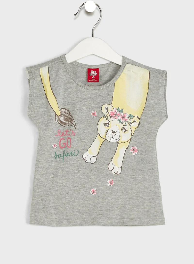 Bee Loop Infant Printed Blouse And Shorts Set