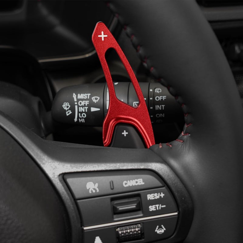 Thenice Compatible with Honda Civic Aluminium Alloy Paddle Shifters Paddle Shift Extension for 11th Gen Civic 2022-2026, Accord/CR-V 2023-2026 (Red) - Image 3