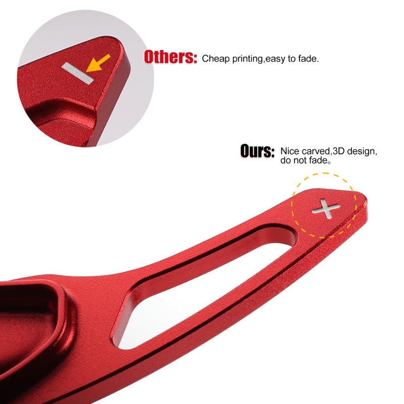 Thenice Compatible with Honda Civic Aluminium Alloy Paddle Shifters Paddle Shift Extension for 11th Gen Civic 2022-2026, Accord/CR-V 2023-2026 (Red) - Image 5