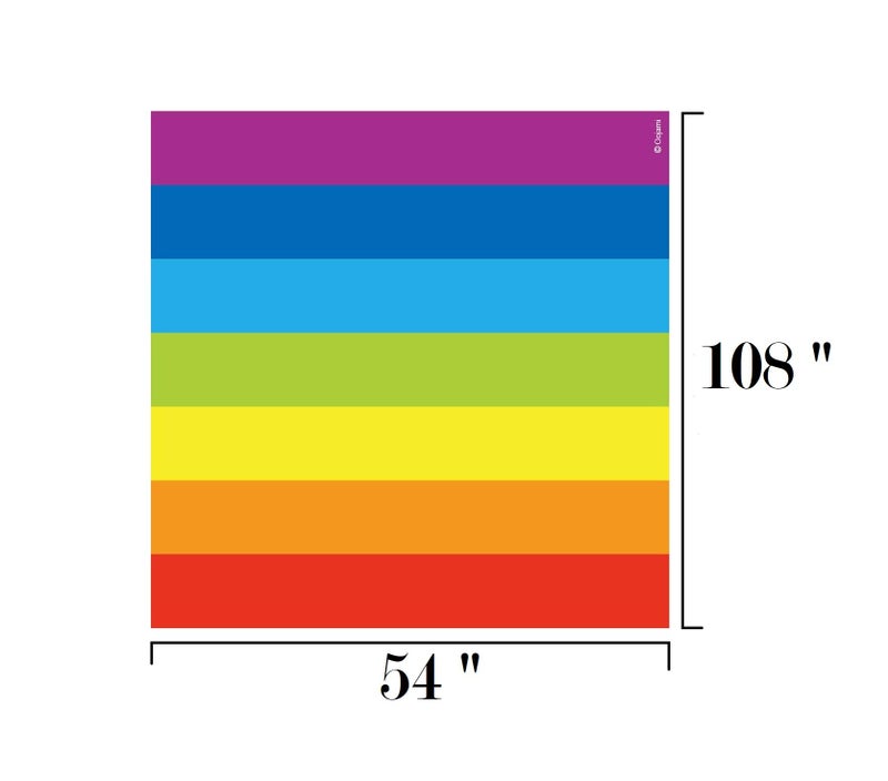 Oojami 4 Pack Rainbow Table Cover Rainbow Theme Tablecloth Party Supplies Ideal for Birthday Parties, Carnival, Baby Shower Table Cloth - Image 3