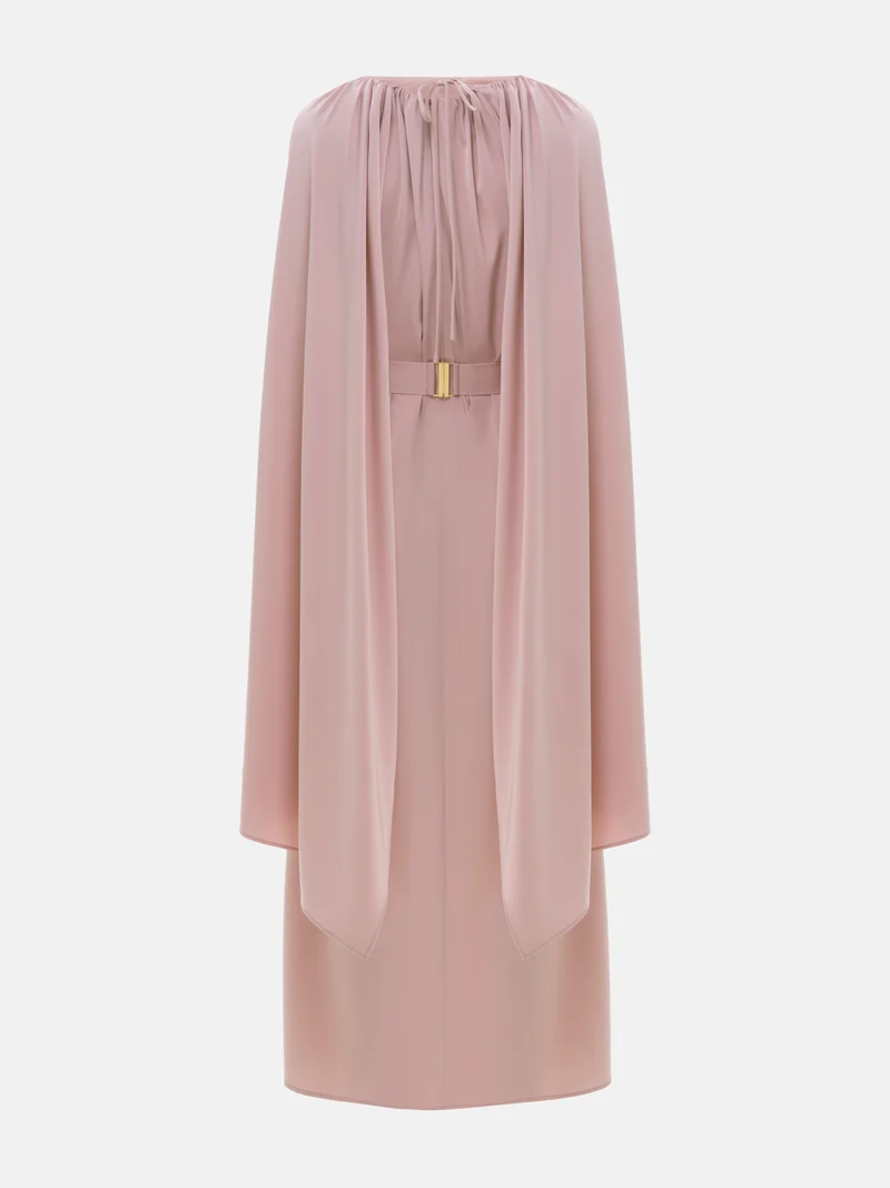 Lichi  Loose maxi dress with a cape and matching belt for Women | Best Price UAE