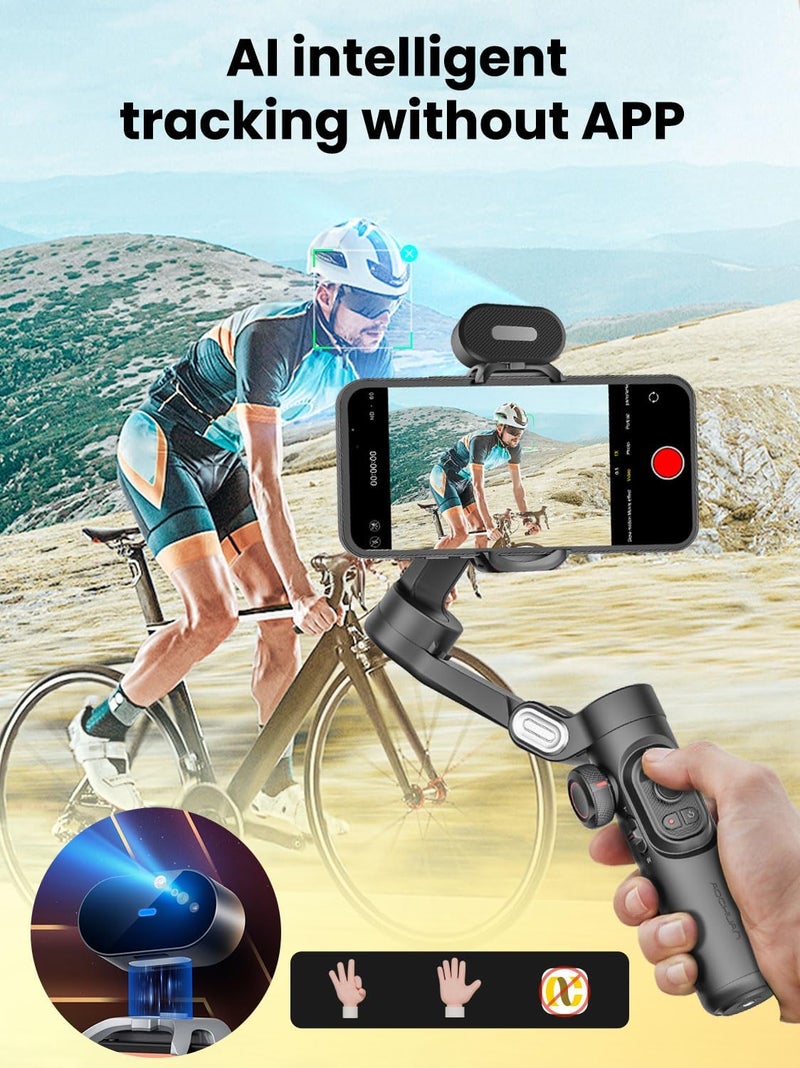 AOCHUAN XE AI Version Gimbal Stabilizer for Smartphone with AI Tracking and Gesture Control - Image 2