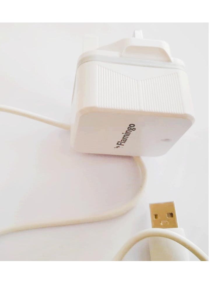 FLAMINGO Flamingo 2.4A Output Double Usb Charger LED Smart Power Adapter & Data Cable.  - Image 3