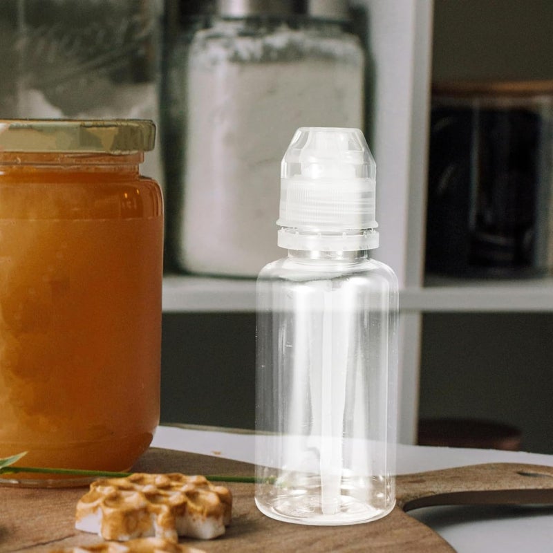 5Pcs Squeeze Bottle Honey Dispenser with Flip Cap Versatile Sauce Storage for Honey Dressings and Condiments Travel Friendly and Easy to Squeeze - Image 5