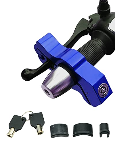 Nahntaipy Lock Motorcycle, Heavy Duty Anti Theft Adjustable Bike Handlebar Lock with 2 Keys Protect Your Motorcycle Street ATV, Blue - Image 1