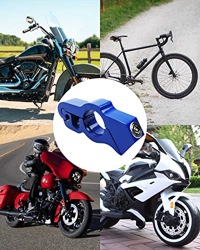 Nahntaipy Lock Motorcycle, Heavy Duty Anti Theft Adjustable Bike Handlebar Lock with 2 Keys Protect Your Motorcycle Street ATV, Blue - Image 4