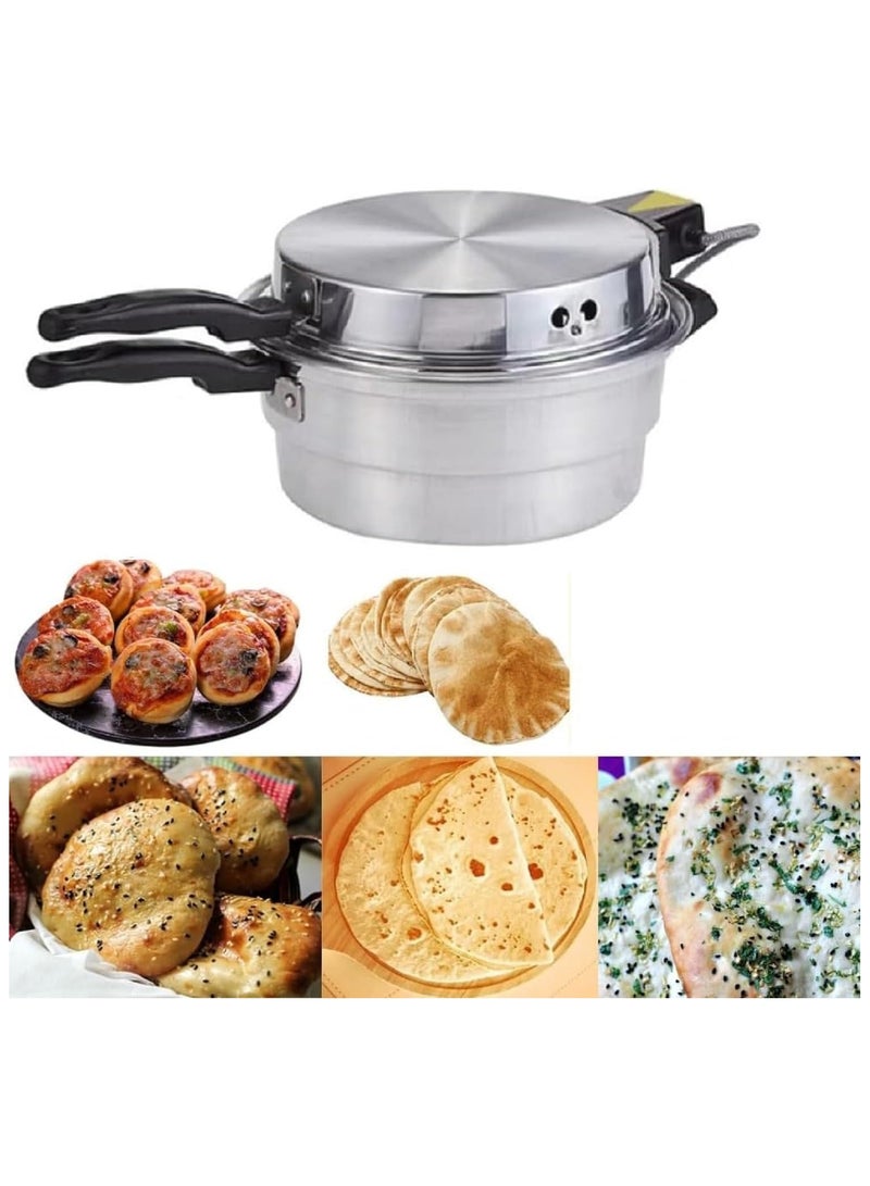 SONEX Aluminum Mini Electric Oven - Bread, Pizza, Khameer, and Lebanese Flatbread Maker | Multi-Purpose Hot Arabic Khameer Bread Machine" 28CM  - Image 1