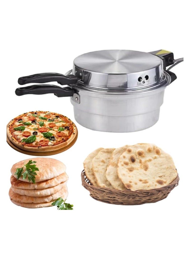 SONEX Aluminum Mini Electric Oven - Bread, Pizza, Khameer, and Lebanese Flatbread Maker | Multi-Purpose Hot Arabic Khameer Bread Machine" 28CM  - Image 2