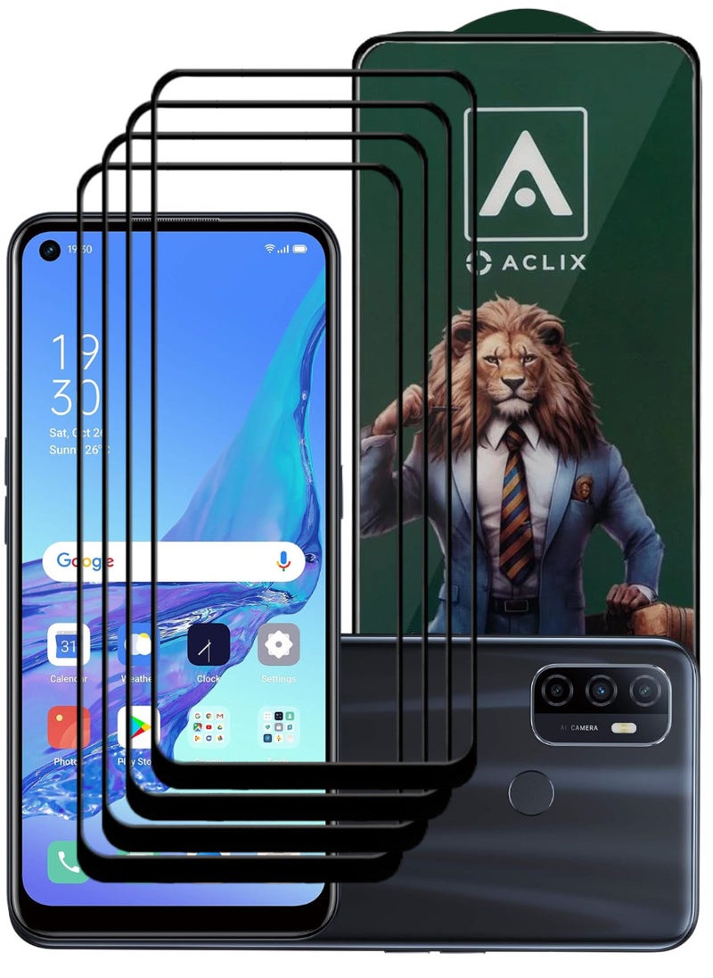 ACLIX 4 Pieces Antistatic ESD Dustproof Premium Quality High Definition Tempered Glass Screen Protector Designed For Oppo A53 - Image 1