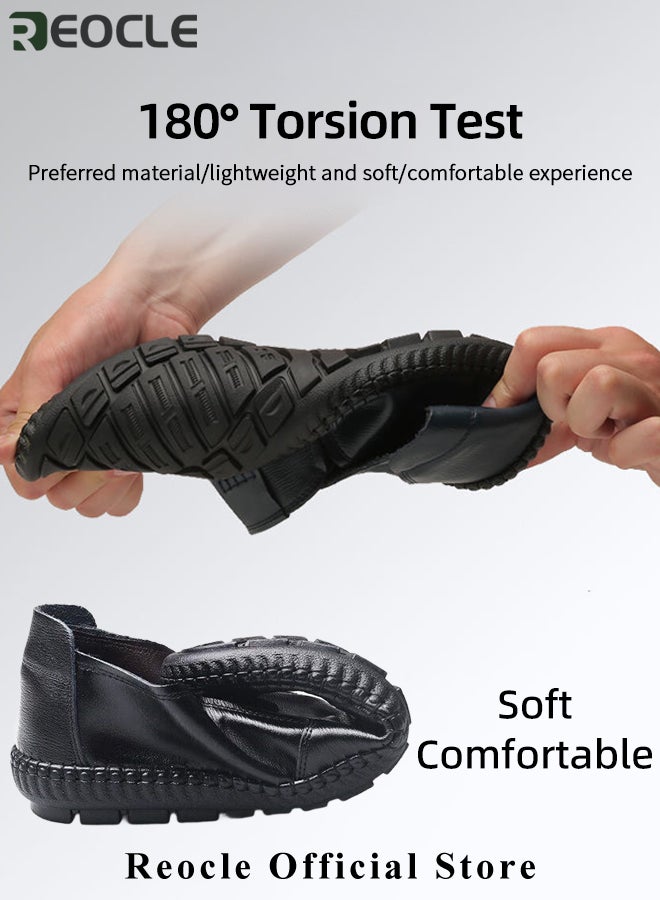 ريوكل أحذية رجالية رسمية من الجلد أحذية أكسفورد ديربي أحذية بروج وينج تيب أحذية رسمية كلاسيكية حديثة أحذية جلدية برباط - Image 3