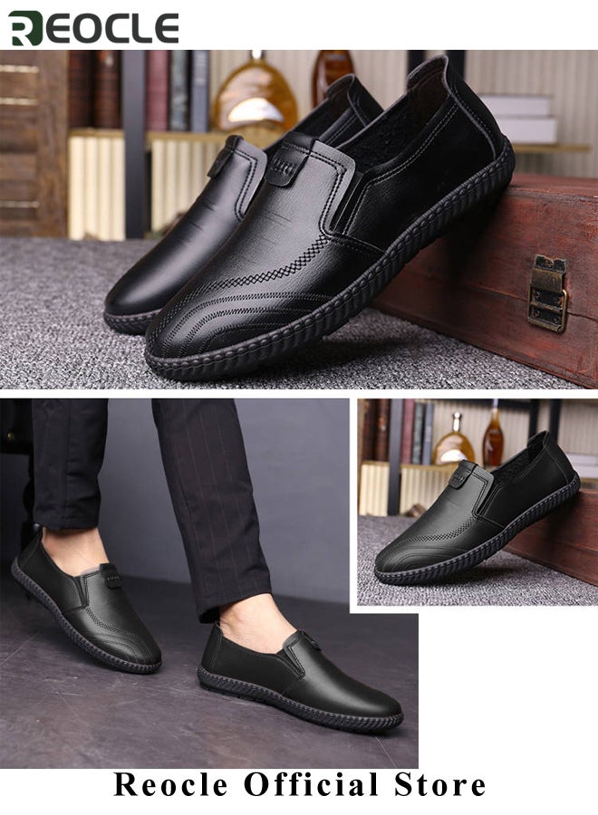 ريوكل أحذية رجالية رسمية من الجلد أحذية أكسفورد ديربي أحذية بروج وينج تيب أحذية رسمية كلاسيكية حديثة أحذية جلدية برباط - Image 5