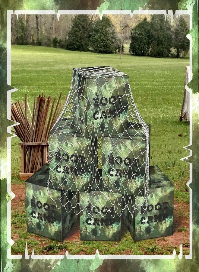 Gaiaring 7 Pcs Camo Boxes Decor Camo Army Birthday Party Decorations Camouflage Photo Booth Props Including Camouflage Boxes and Fishing Net for Military Enthusiasts Jungle Army Party Decorations - Image 4