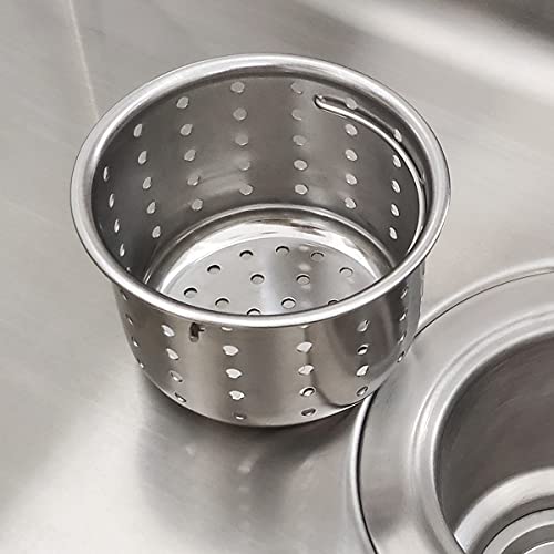 GZILA Kitchen Sink Drain Basket Only, 3-inch Basket for Kitchen Sink Strainer Replacement, Deep Cup with Handle, SUS 304 Stainless Steel - Image 1