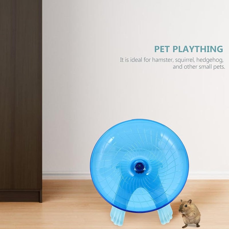 2pcs Silent Hamster Exercise Wheels Flying Saucer Running Toy for Small Animals Blue Pink - Image 4