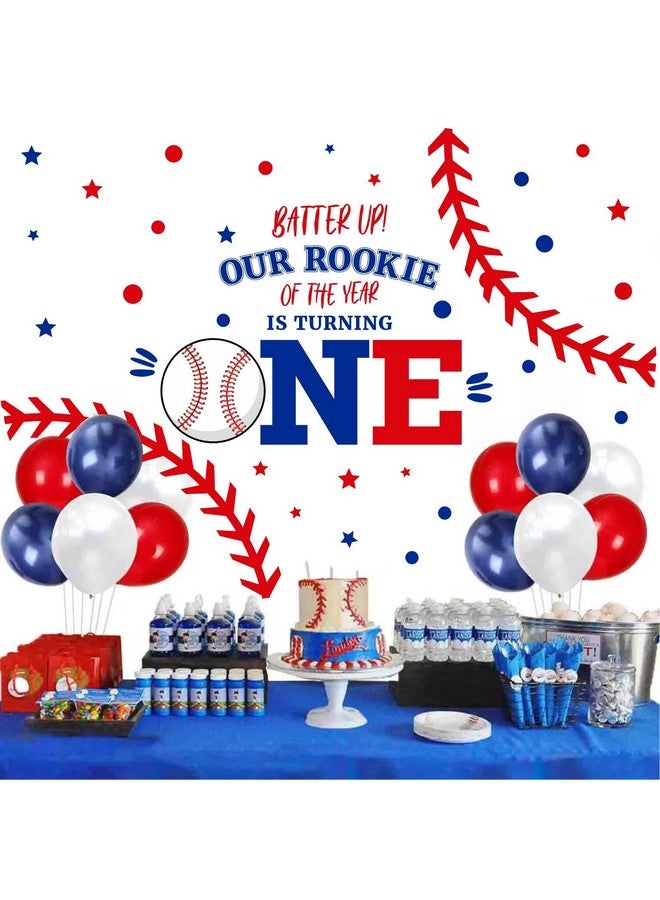 THEYGE First Birthday Arch Decals for Baby Boy Baseball Party Decorations - 1st Birthday Backdrop Decals, Rookie of The Year Balloon Arch Decor, Background Stickers - Image 3