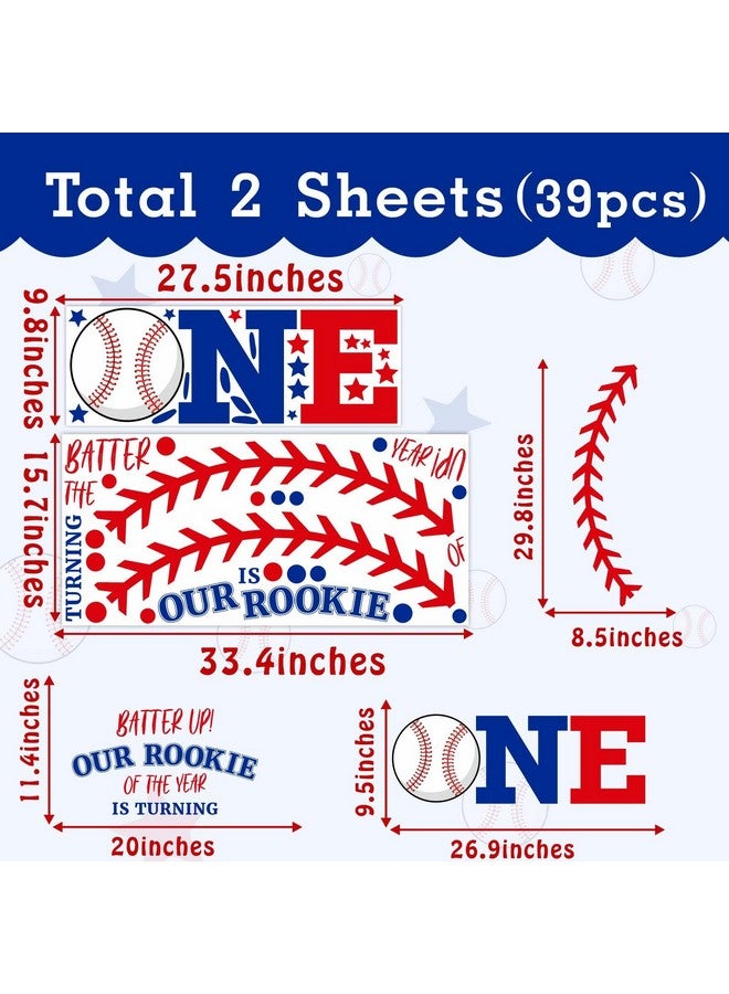 THEYGE First Birthday Arch Decals for Baby Boy Baseball Party Decorations - 1st Birthday Backdrop Decals, Rookie of The Year Balloon Arch Decor, Background Stickers - Image 5