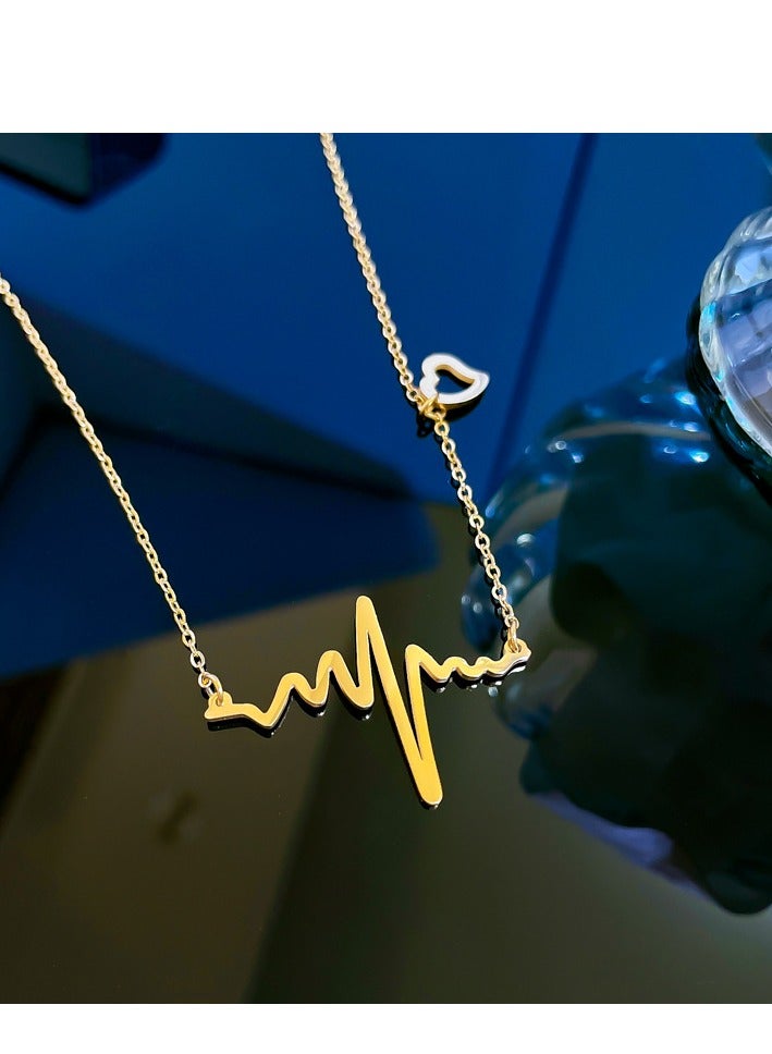 Heartbeat Signal Pendant Necklace Fashion Jewelry Dress Accessories - Image 3