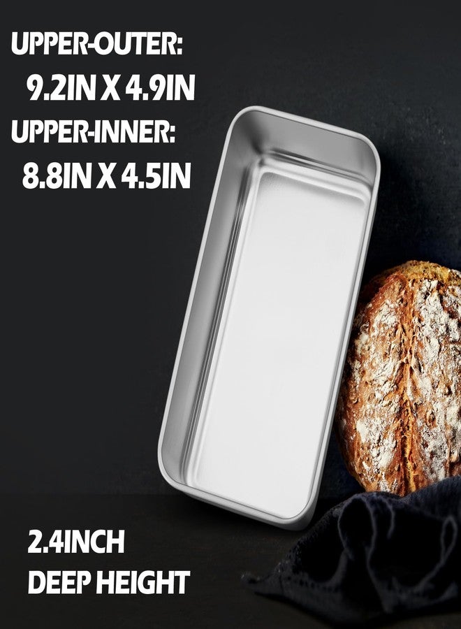 Leonyo 6 Pack Loaf Pans for Baking Bread, 9IN x 5IN Stainless Steel Loaf Pans for Homemade Bread, Meatloaf, Bananas, Brownies, Lasagnas, Dishwasher Oven Safe - Image 2