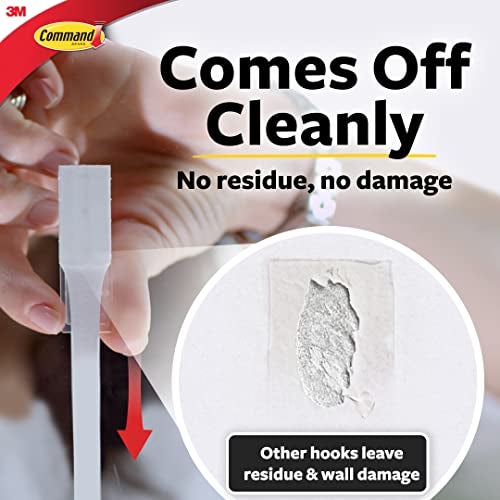 Command 3M Command Mega Wall Hooks, Holds Up to 6.8kg, no Paint Damage, Reusable, Heavy Duty, Holds Strongly, Adhesive Hooks for Wall, Multi-Surface (1 Hook, 4 Strips) - Image 3