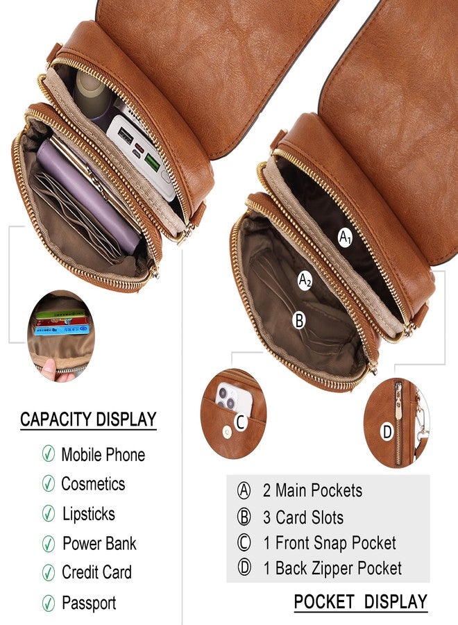 Soperwillton Crossbody Bags for Women Vegan Leather Purse Small Shoulder Handbags with Wide Adjustable Strap - Image 3