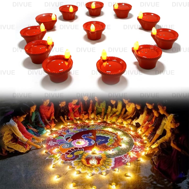 NAXUE NAXUE Water Sensor Diya Lights Electric Flameless Smokeless LED Diyas EcoFriendly Led Diyas Candle EDiya Warm Ambient Lights for Home Decor Diwali Festivals Decoration Christmas New Year  - Image 4