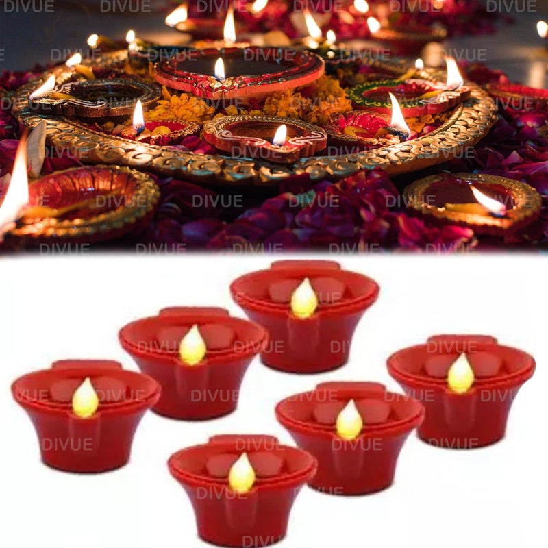 NAXUE NAXUE Water Sensor Diya Lights Electric Flameless Smokeless LED Diyas EcoFriendly Led Diyas Candle EDiya Warm Ambient Lights for Home Decor Diwali Festivals Decoration Christmas New Year  - Image 3