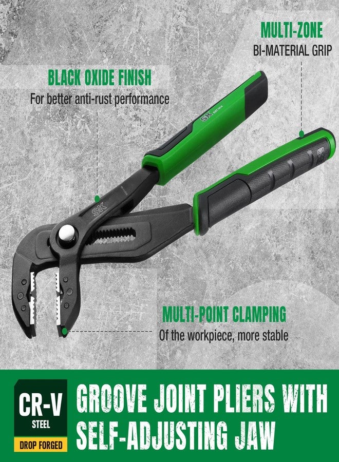 اس كي كي كماشة SK ذات وصلة أخدود مقاس 10 بوصات، كماشة مضخة مياه، تصميم CR-V فاخر، تصميم فك ذاتي التعديل، مع مقابض مريحة - Image 4