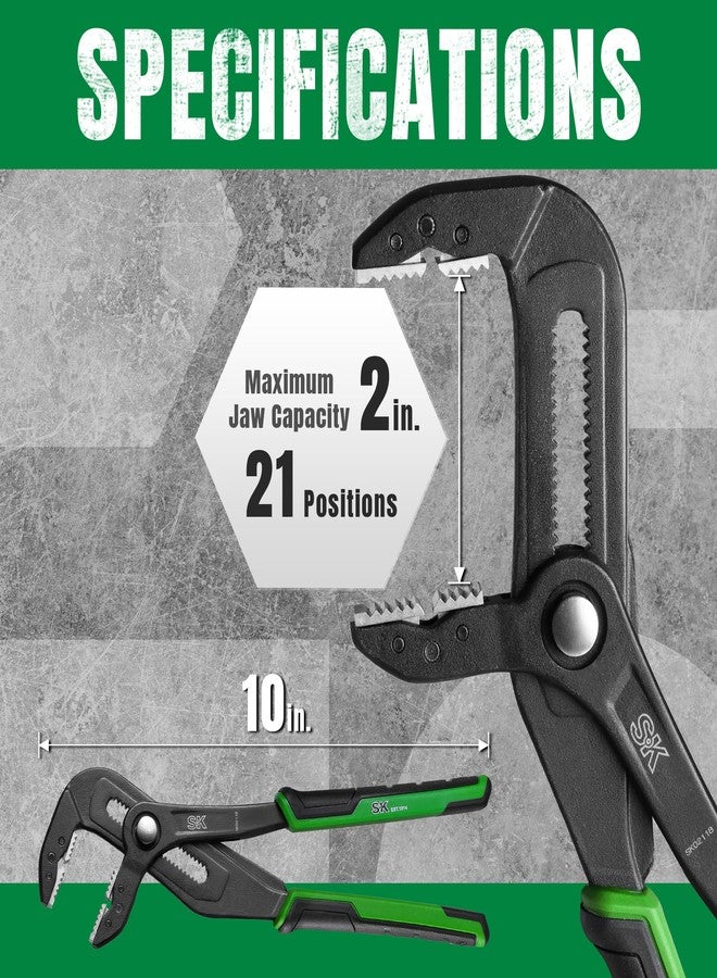 اس كي كي كماشة SK ذات وصلة أخدود مقاس 10 بوصات، كماشة مضخة مياه، تصميم CR-V فاخر، تصميم فك ذاتي التعديل، مع مقابض مريحة - Image 3