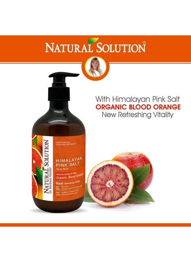 Natural Solution - Hand Wash Rich In Moisturizing Blood Orange & Himalayan Pink Salt Liquid Soap14 Oz Each (Pack Of 3) - Image 1