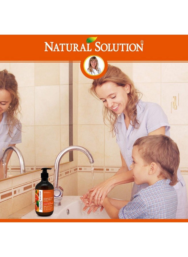 Natural Solution - Hand Wash Rich In Moisturizing Blood Orange & Himalayan Pink Salt Liquid Soap14 Oz Each (Pack Of 3) - Image 1