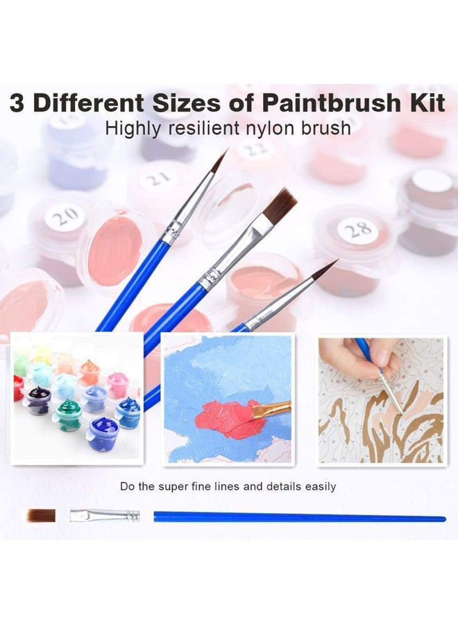 NIBEMINENT DIY Oil Painting On Canvas Craft Hand Painted Paint By Number Kit Multicolor 16x20inch - Image 5