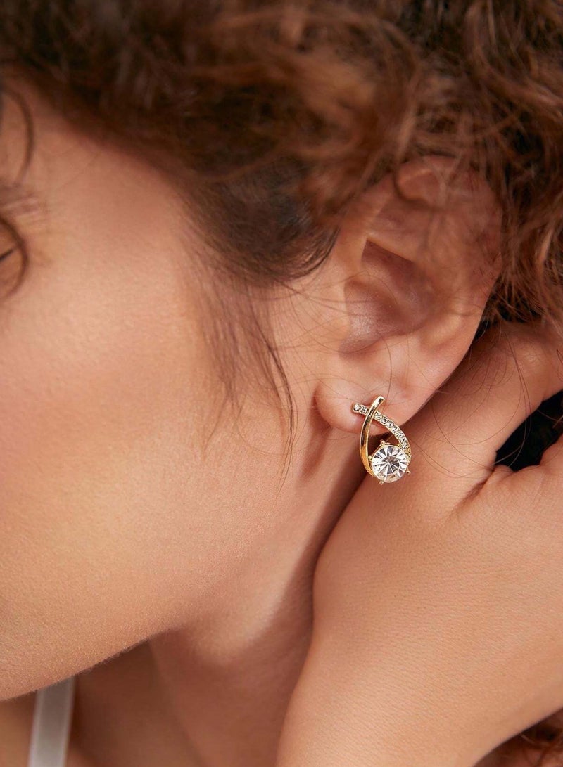 Jewelry 4You Elegant Small Earrings For Women Inlaid With Zirconia - Image 1