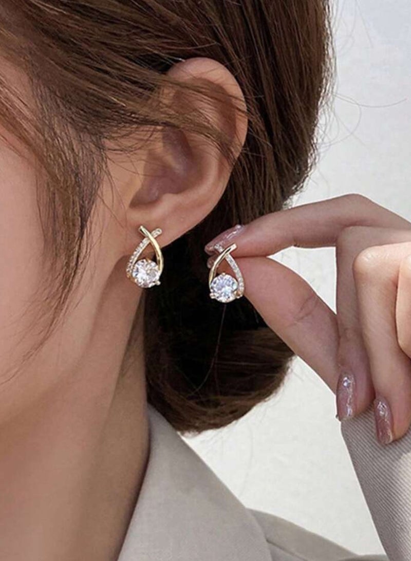 Jewelry 4You Elegant Small Earrings For Women Inlaid With Zirconia - Image 3