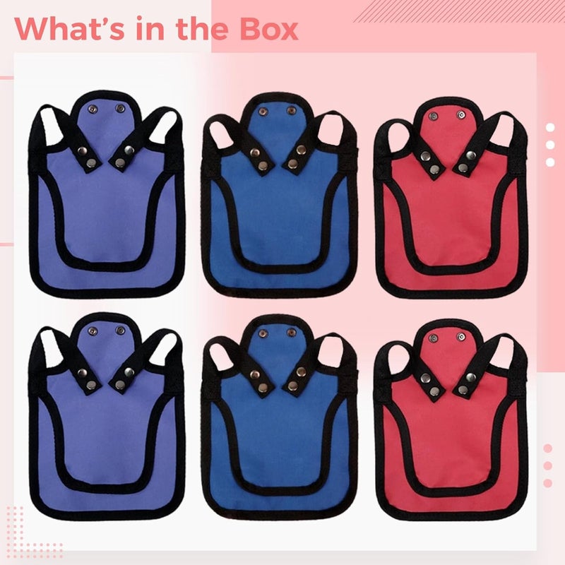 6 Pcs Chicken Saddles, Aprons for Hens to Protect Back Feathers from Pecking, Adjustable, Outdoor Climate Control - Image 4