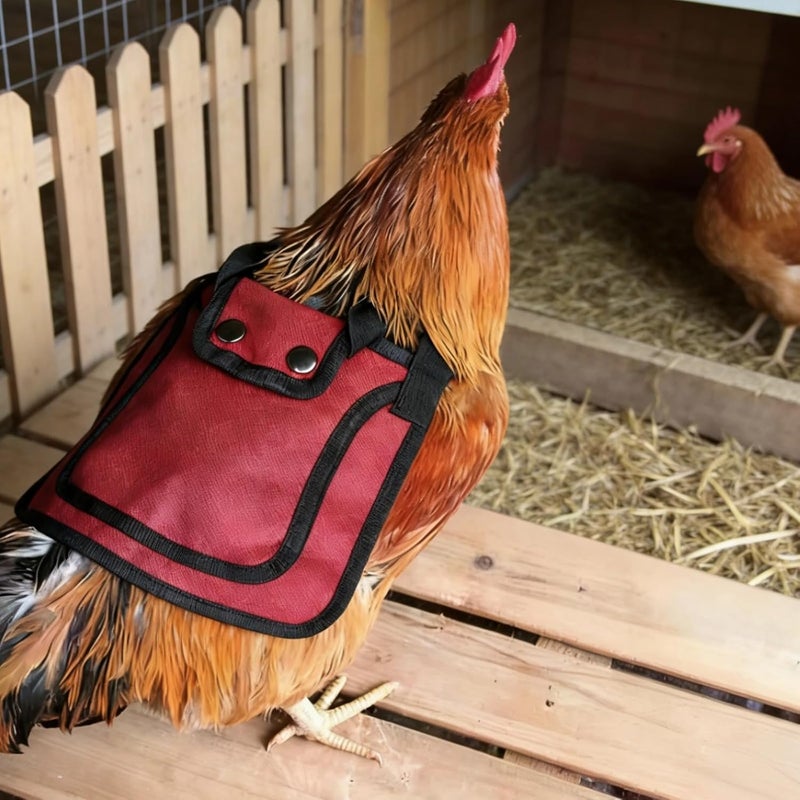 6 Pcs Chicken Saddles, Aprons for Hens to Protect Back Feathers from Pecking, Adjustable, Outdoor Climate Control - Image 2