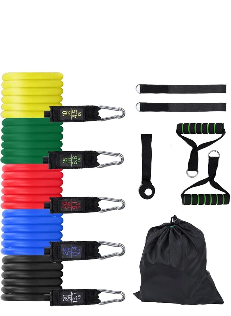 Dorkis Resistance Bands Set, Fitness Bands 5 Stackable Tube Bands, Exercise Bands For Men And Women, Fitness Band Kit With 5 Fitness Tubes  - Image 1