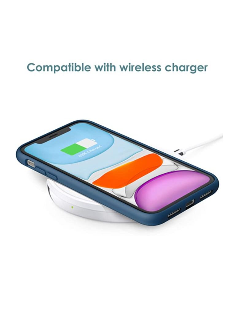 DUSALA Silicone Case for iPhone 11 (2019) 6.1-Inch, Silky-soft touch Full-Body Protective Case, Shockproof cover with Microfiber Lining (Blue Cobalt) - Image 4