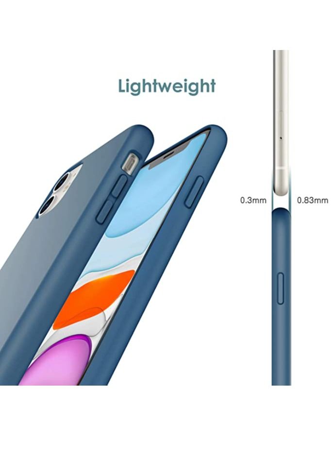 DUSALA Silicone Case for iPhone 11 (2019) 6.1-Inch, Silky-soft touch Full-Body Protective Case, Shockproof cover with Microfiber Lining (Blue Cobalt) - Image 3