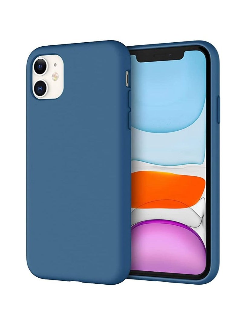 DUSALA Silicone Case for iPhone 11 (2019) 6.1-Inch, Silky-soft touch Full-Body Protective Case, Shockproof cover with Microfiber Lining (Blue Cobalt) - Image 1