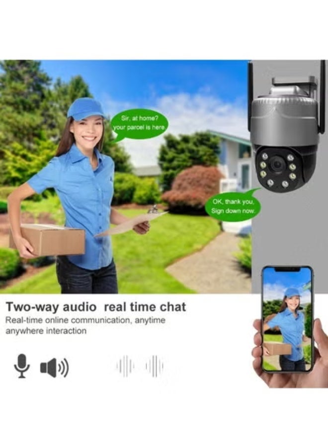 JAJEEK 3MP Outdoor WiFi Smart Camera with PTZ Control, Night View, Two-Way Audio, Motion Alerts, Waterproof Housing, Wireless Monitoring, and Mobile App Remote Access – Black - Image 4