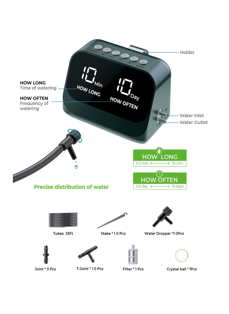 Generic - Automatic Watering System for Potted Plants, DIY Drip Irrigation Kit with Smart Timer, Waterproof LED Display & Large Capacity Battery, Precise Distribution of Water - Image 1