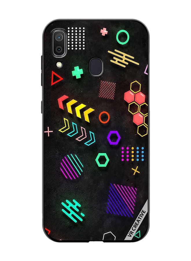 VR CREATIVE Protective Case Cover For Samsung Galaxy A30 Multiple Shapes Design Multicolour - Image 1