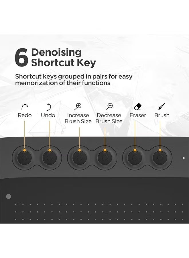 يو جيي جهاز لوحي للرسم Ugee Q6، لوح رسم رقمي، لوحة كتابة للأطفال، يدعم أجهزة Android وMac - Image 5