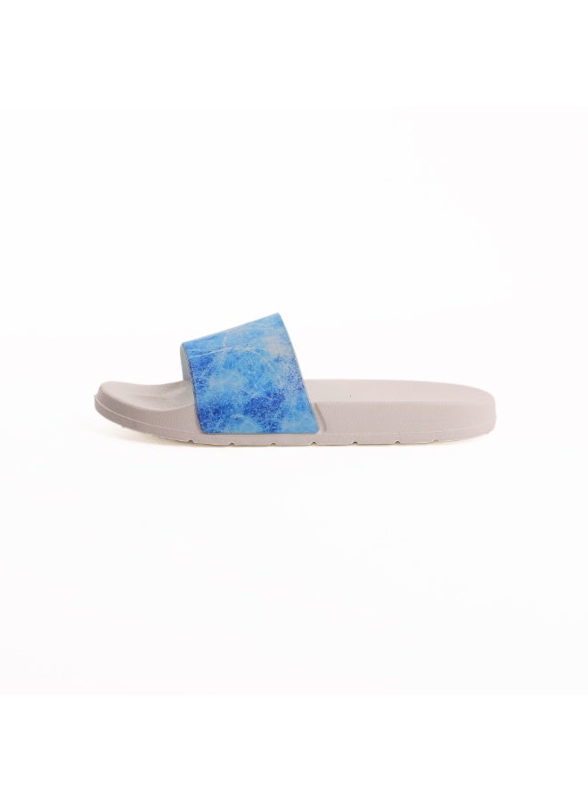 Onda Ice Cold Comfortable, Light Weight & Stylish Slide Slipper for Unisex Kids  White & Baby Blue - Image 3