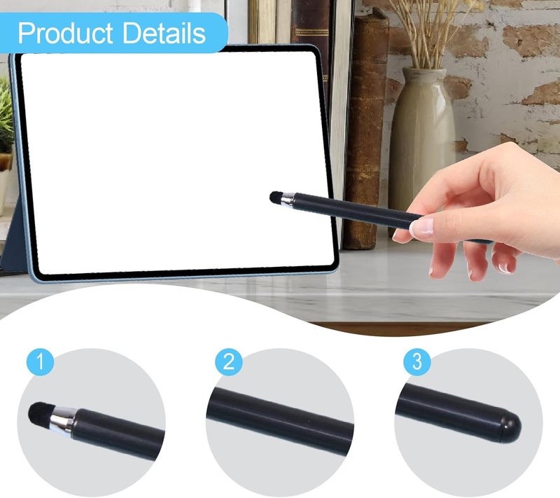 Telescopic Teacher Pointer Stylus Pen Multipurpose Universal with Felt Tip Retractable Handheld for Kindergarten, Black - Image 4