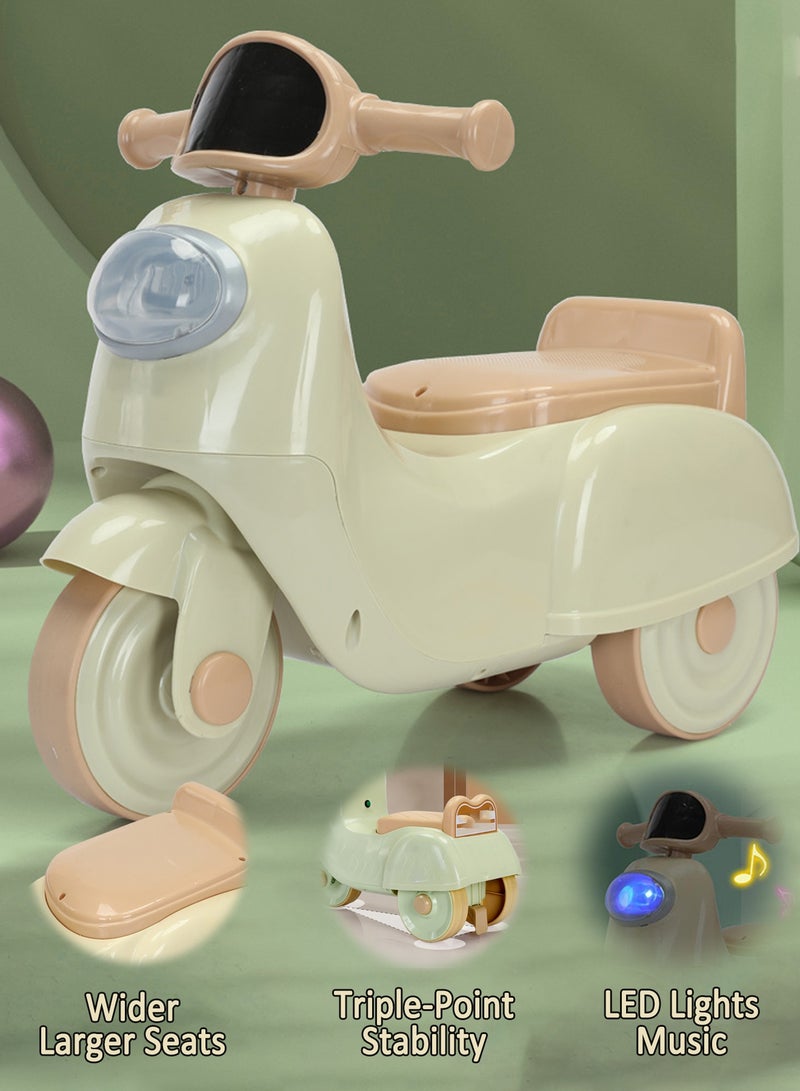 Scooter Toy, 3-Wheel Kids Scooter Ride-On Tricycle – Wide Comfortable Seat, Safe & Durable Material, Non-Slip Silent Tires, Built-in Music & Lights for Added Fun – Ideal for Toddlers and Young Children  - Image 1