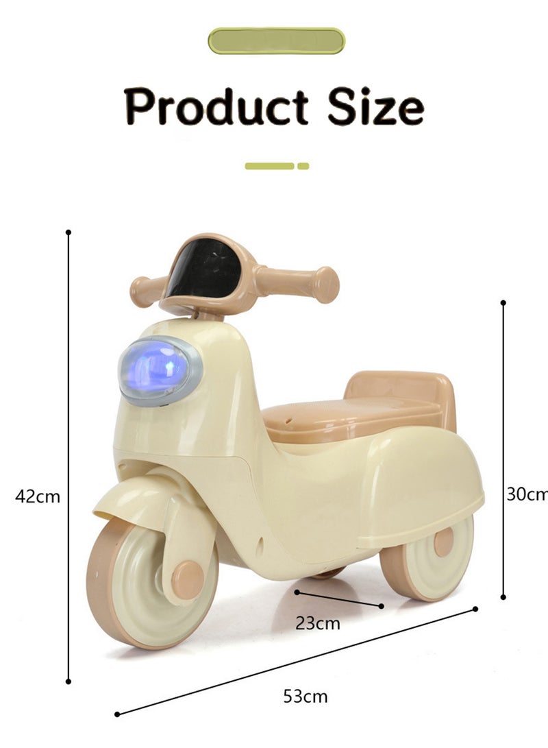 Scooter Toy, 3-Wheel Kids Scooter Ride-On Tricycle – Wide Comfortable Seat, Safe & Durable Material, Non-Slip Silent Tires, Built-in Music & Lights for Added Fun – Ideal for Toddlers and Young Children  - Image 2